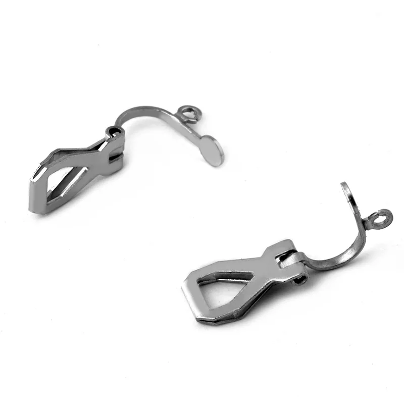 20pcs ( No Fade ) 9*11MM 10pcs Stainless Steel Triangle clip jewelry ear hook popular accessories wholesale | Украшения и
