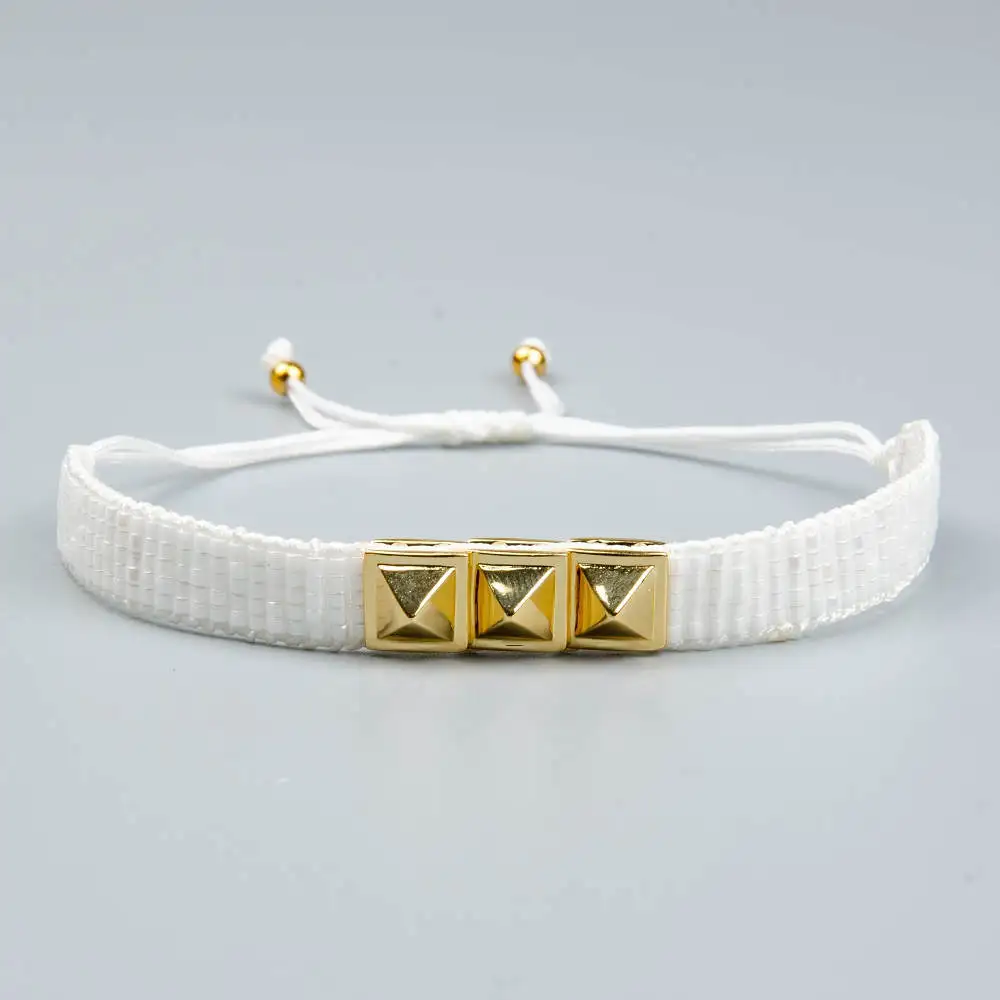 Go2boho сглаза браслет Мода Insta Ювелирные изделия Белый MIYUKI Boncuk Хамса рука Pulseras Delica MIYUKI браслеты для женщин ручной работы
