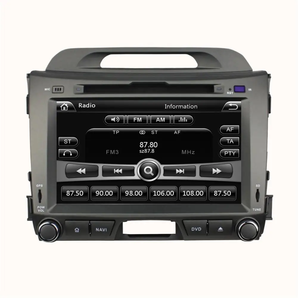 Автомобильный DVD плеер 8 &quotс GPS(opt) аудио Радио стерео USB/SD BT/TV мультимедиа для KIA