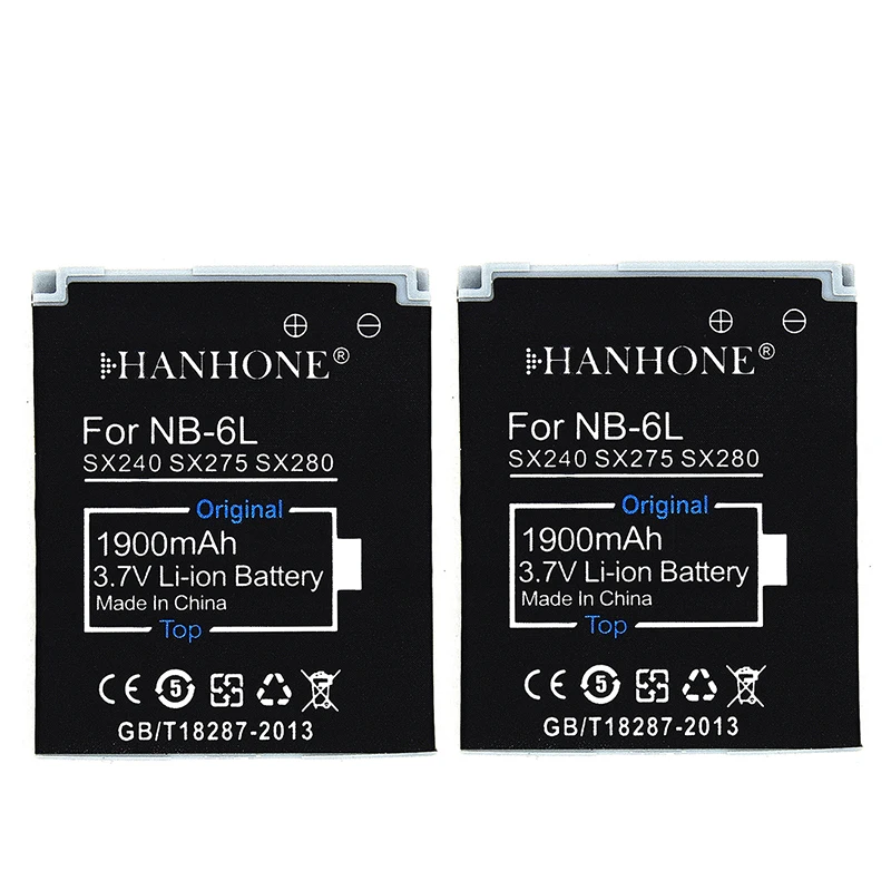 2PCS 1900mAh NB-6L NB 6L NB6L For Canon IXUS 310 SX275 SX280 SX510 200 105 210 300 S90 S95 SD1300 SD1200 SX240 HS SX500 Battery |