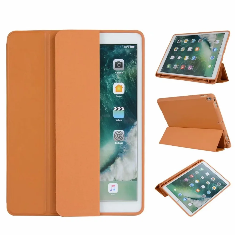 Чехол с держателем карандаша для Apple iPad Pro 10,5 планшета для iPad Air 10,5 силиконовый чехол из ТПУ кожаный чехол-книжка+ ручка