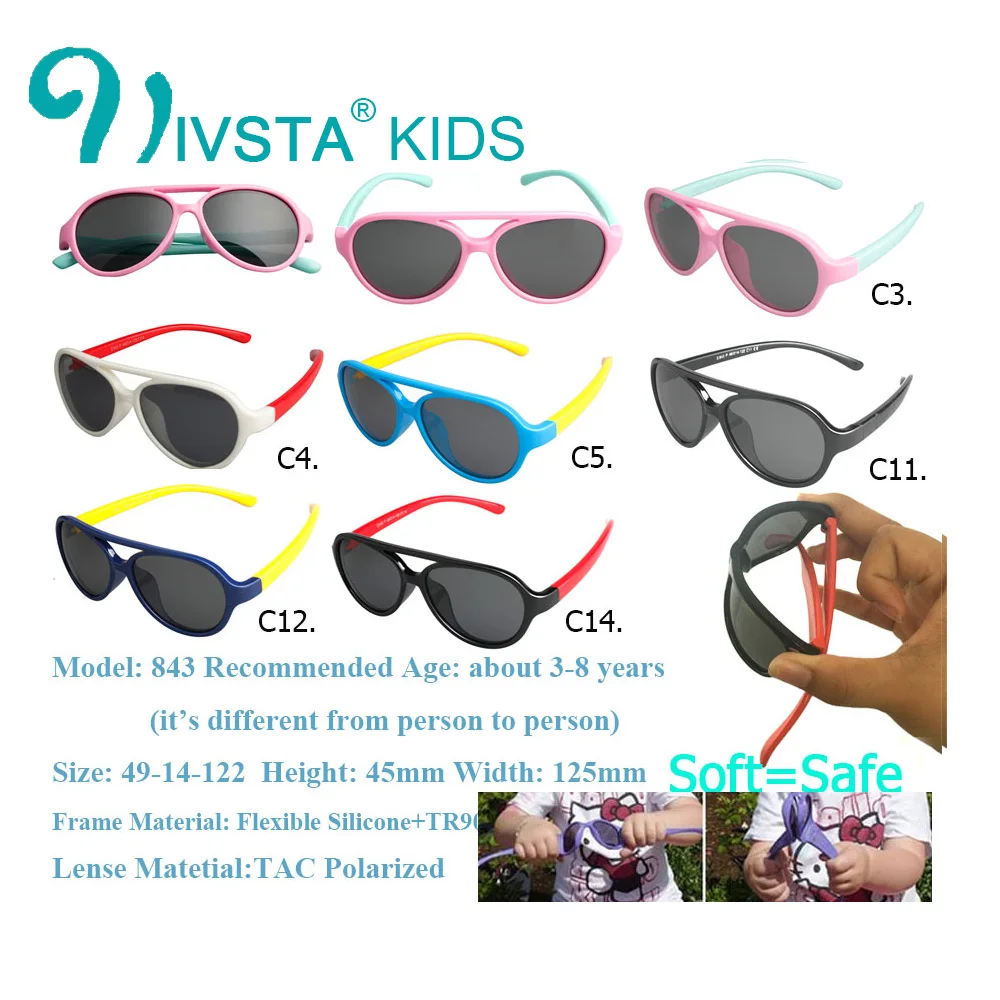 Детские солнцезащитные очки-авиаторы IVSTA для мальчиков и девочек детские очки с