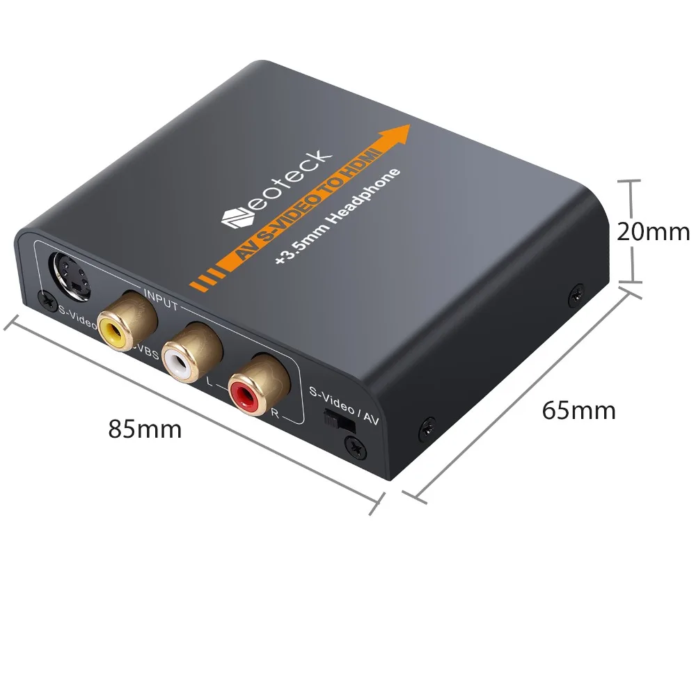 LiNKFOR Alloy AV S видео к HDMI + 3 5 мм аудио преобразователь Upscaler 720P/ 1080P для NES N64 Sega Genesis PS2
