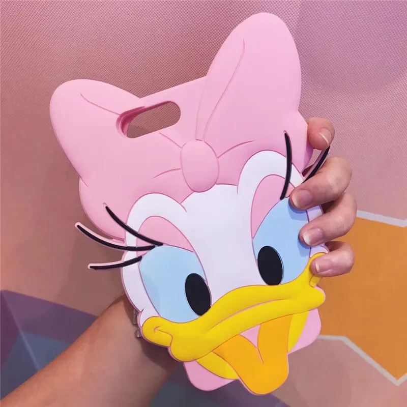 3D Cartoon Cute Lovely Pink Daisy Silicone Soft Case For iphone 7 7Plus Shockproof Full Cover 6 6S 8 Plus Capa Coque |