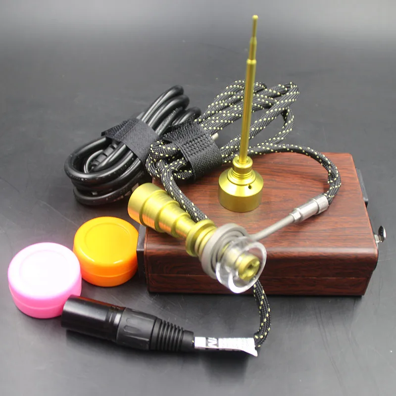 

Hot Sales E Nail kit Dnail Titanium Nails suit 10mm Coil Flat 110V 220V D-Nail E-Nail Box Temperature Control