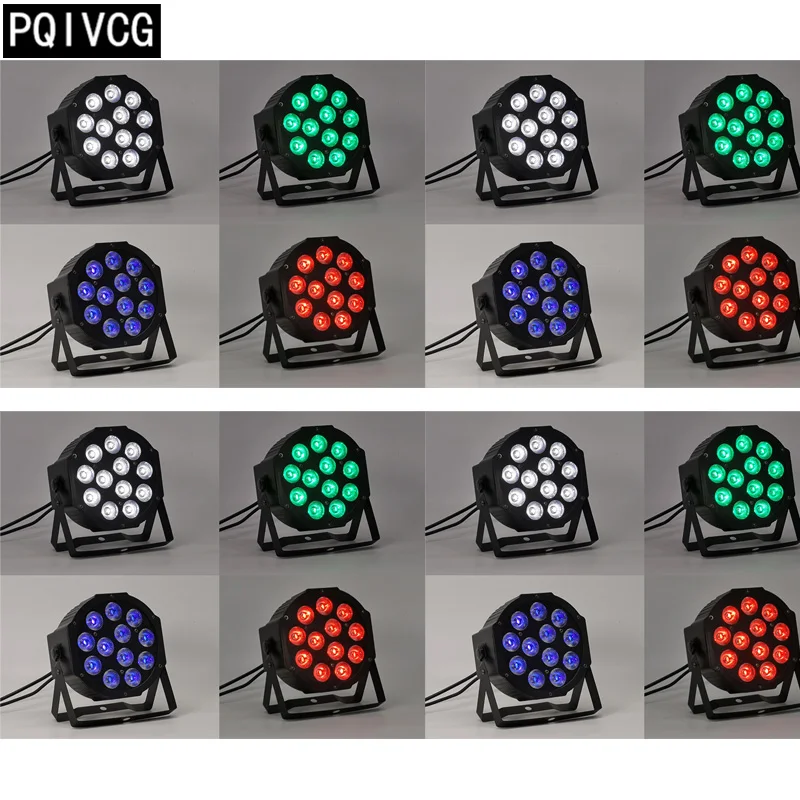 8/16 PCS / 12x12 Вт Led Par Светильник s RGBW 4in1 светодиодный плоский dmx512 dj светильник