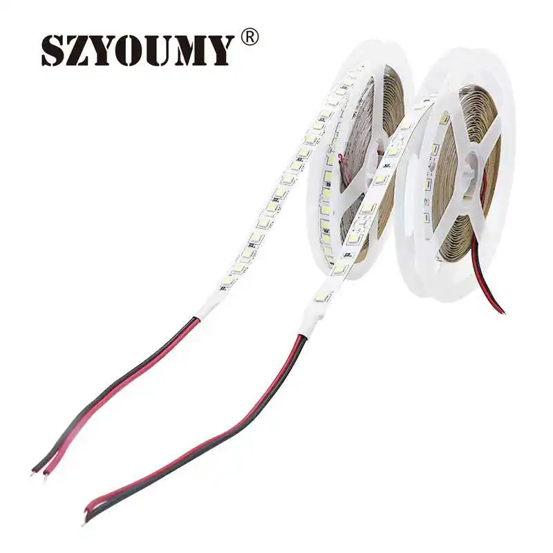 SZYOUMY 5 м SMD 4040 Светодиодная лента белый DC 12 В 60 или 120 светодиодов/м яркий чем 5630 5050