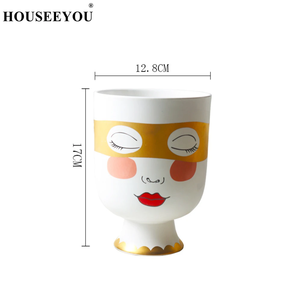 Маленькая девочка искусственная Цветочная ваза женская маска для глаз Золотая