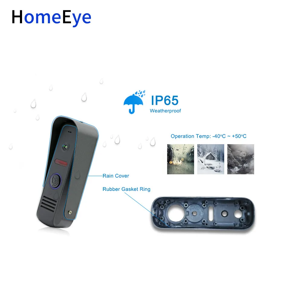 Видеодомофон HomeEye 10 дюймовый дверной видеодомофон звонок голосовое сообщение