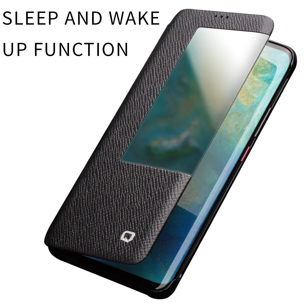 QIALINO модный флип-чехол из натуральной кожи для Huawei Mate20 RS роскошный чехол ручной