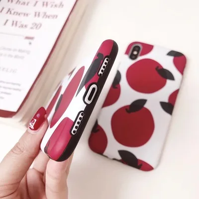 Korea ins style retro fruit phone shell female models 7/8p silicone for iPhonex/6splus | Мобильные телефоны и аксессуары