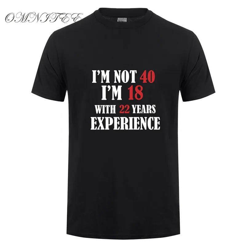 Футболка мужская летняя с коротким рукавом стиль I'm NOT 40 18 раньше 22 лет|t shirt men|t