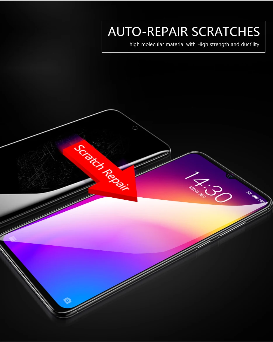 CHYI 3D изогнутая пленка для Meizu Note 9 Защитная пленка для экрана Note9 полное покрытие нано Гидрогелевая пленка с инструментами не закаленное стекло