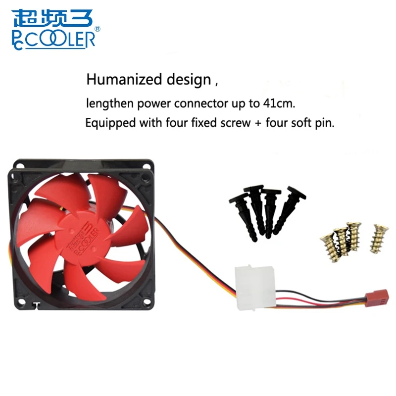 PCCOOLER F85 80 мм Ультра тихий ПК охлаждающий вентилятор чехол для компьютера кулер Hydraumatic 3Pin кулер для процессора охлаждающий вентилятор для компьютера чехол