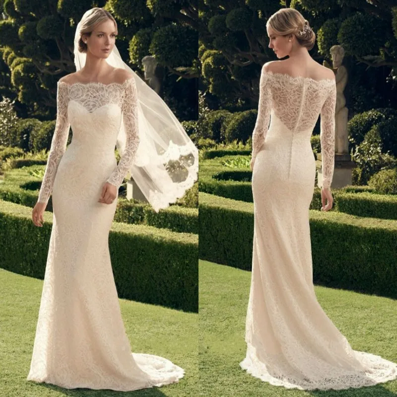 2017 Новая Мода Касабланка Свадебное Платье С Длинными Рукавами русалка Суд поезд