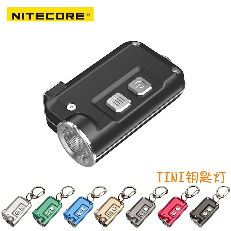 

NITECORE TINI Keychain Light 380Lumen CREE XP-G2 S3 LED USB Rechargeable Built-in Battery Key Button Flashlight Outdoor MINI EDC