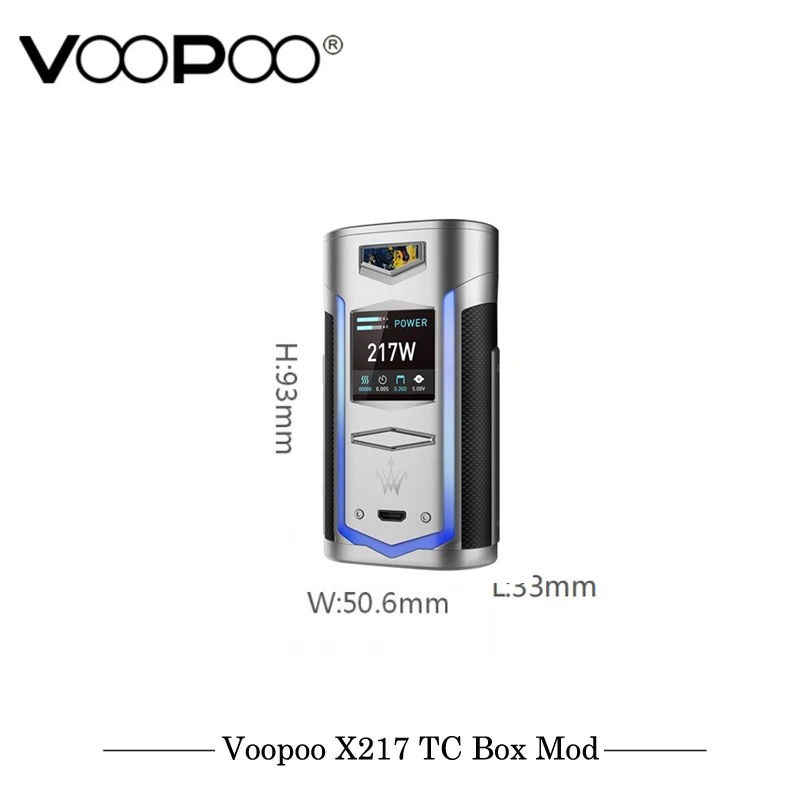 Оригинальная электронная сигарета VOOPOO X217 TC Box Mod 217W Vape GENE.FAN чип TFT IPS HD экран