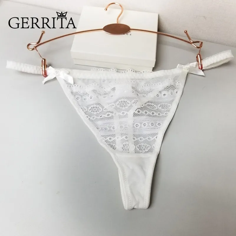 Пикантные прозрачные стринги CERRITA нейлоновые кружевные трусики танга женские
