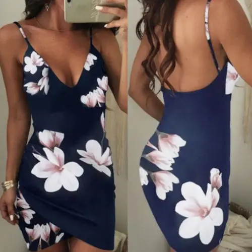 Женское летнее Короткое мини-платье Boho вечернее пляжное платье хлопковое без