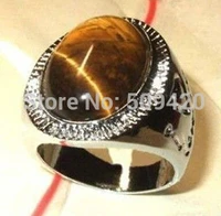 hot sell beautiful tibet tigers eye mens natural stone ring size9 10 11 bridal jewelry free shipping