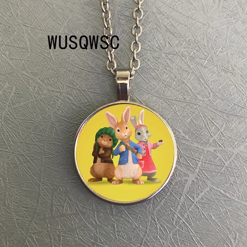 WUSQWSC 2018 Новый Кролик Питер кулон бронзовое животное колье с шармами бусинами