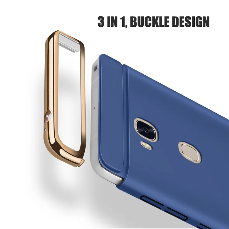 MAKAVO For Huawei Honor 5X Case 3in1 Fashion Plating Matte Back Phone Cover Coque Housing GR5 / X5 |