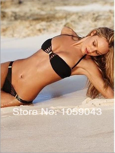 Free shipping 2014 new fashion swimsuit sexy black&ampwhite swimming suit padded bikini |