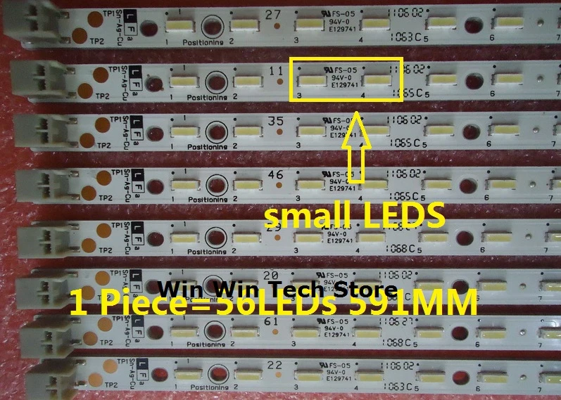Светодиодный светильник E129741 1 шт. = 56 светодиодный 591 мм|strip led|strip a ledstrip led lights |