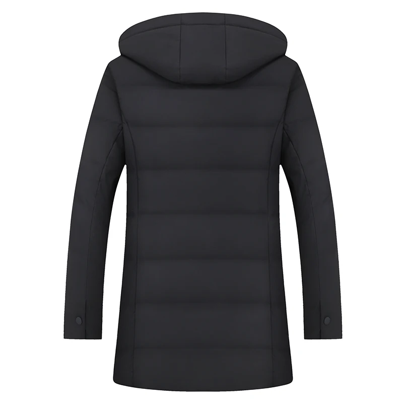 Длинный пуховик 10XL 8XL 6XL мужская зимняя куртка модный теплый белый с капюшоном
