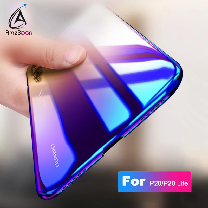 Чехол AmzBoon для Huawei P20Pro Роскошный прозрачный чехол с градиентом цвета Авроры P20 Lite