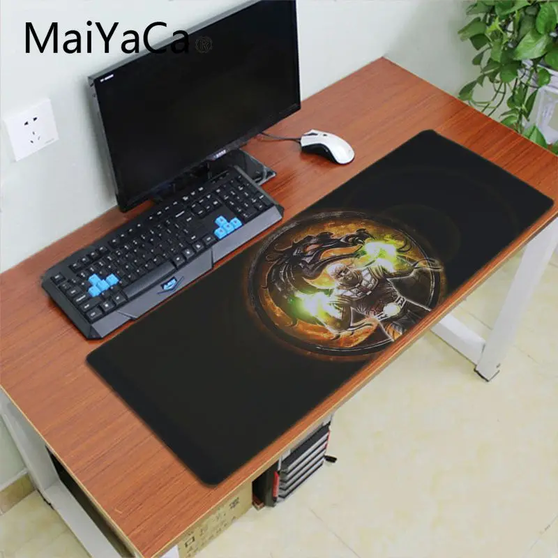 Резиновый коврик для мыши Maiyaca с логотипом mortal kombat настольная клавиатура в стиле