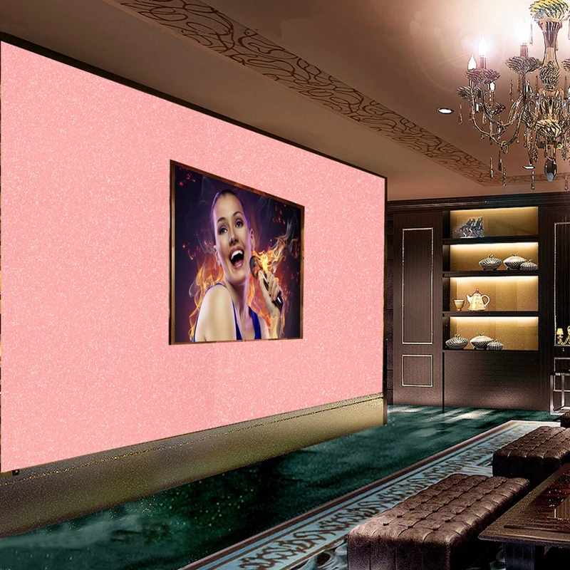 6m one roll pink rainbow glitter wallpaper for kids room modern and home | Обустройство дома