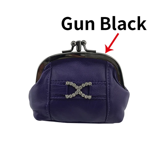 0534Purple BELLO TUTTI портмоне из натуральной кожи женские кошельки металлический каркас мини портмоне милые девушки наличные держатель для карт маленький кошелек красный - Цвет: 0534Purple