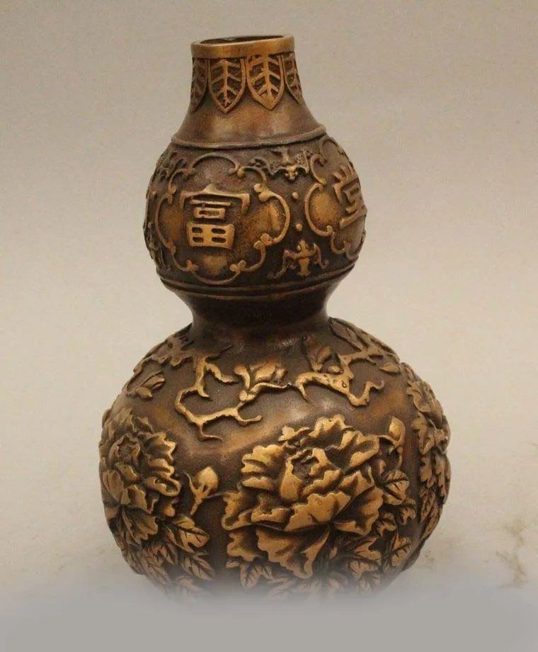 7 &quotКитайская религия дом латунные фэншуй цветок кукурбит Калабаш статуя | Дом и