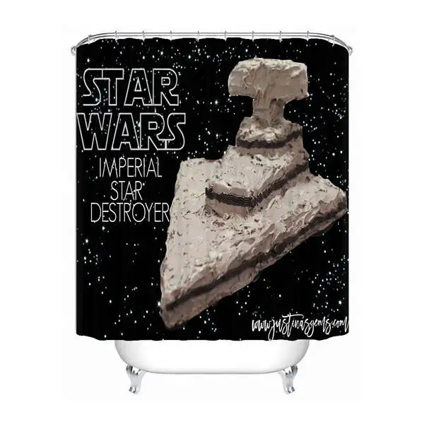 Shower Curtain Пользовательские Звездные войны Marvel занавеска для ванной Mildewproof Водонепроницаемый полиэстер занавеска для душа#180417-02-134 - Цвет: Shower Curtain
