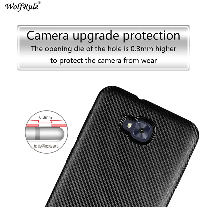 Чехол WolfRule Asus Zenfone 4 Selfie ZD553KL роскошный мягкий чехол из углеродного волокна для |