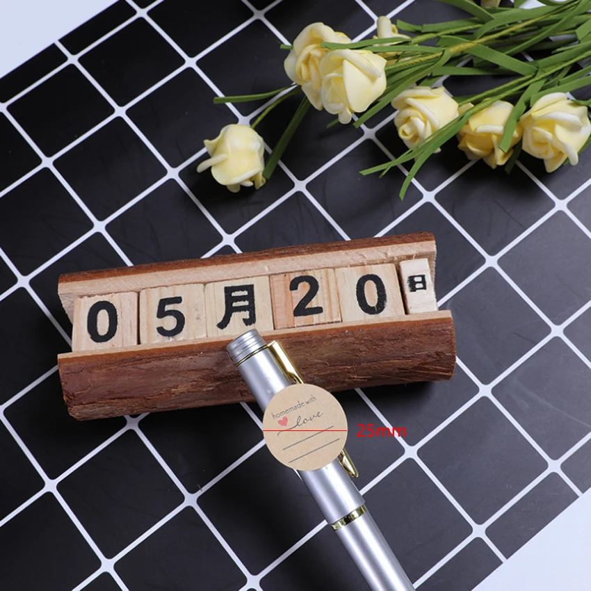 

160pcs/lot Red Heart 'homemade with love' Decorative Sealing Label Sticker DIY Handmade Cake Gifts Box Pack Decoration Stickers