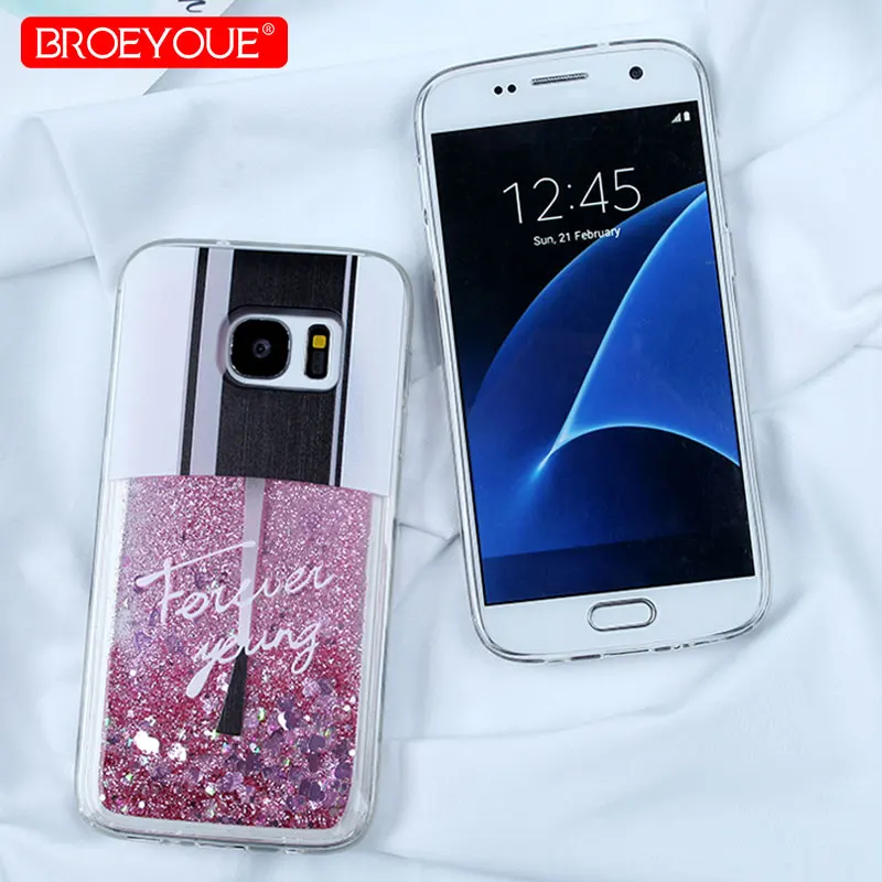 Liquid Quicksand Case For Samsung Galaxy S7 Edge S8 S9 Plus Soft Dynamic Glitter Star Phone Cover A3 A5 A7 2017 |