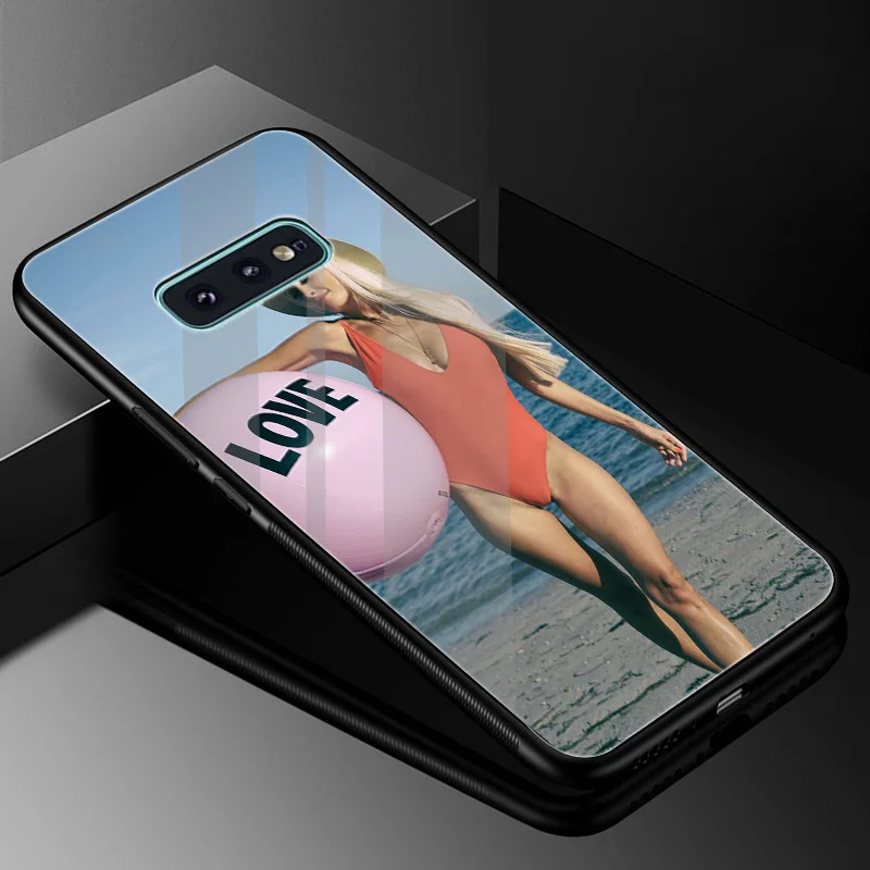 Desxz пикантные Красота закаленное Стекло чехол для samsung Galaxy S7 край S8 S9 плюс S10 Note 8 9