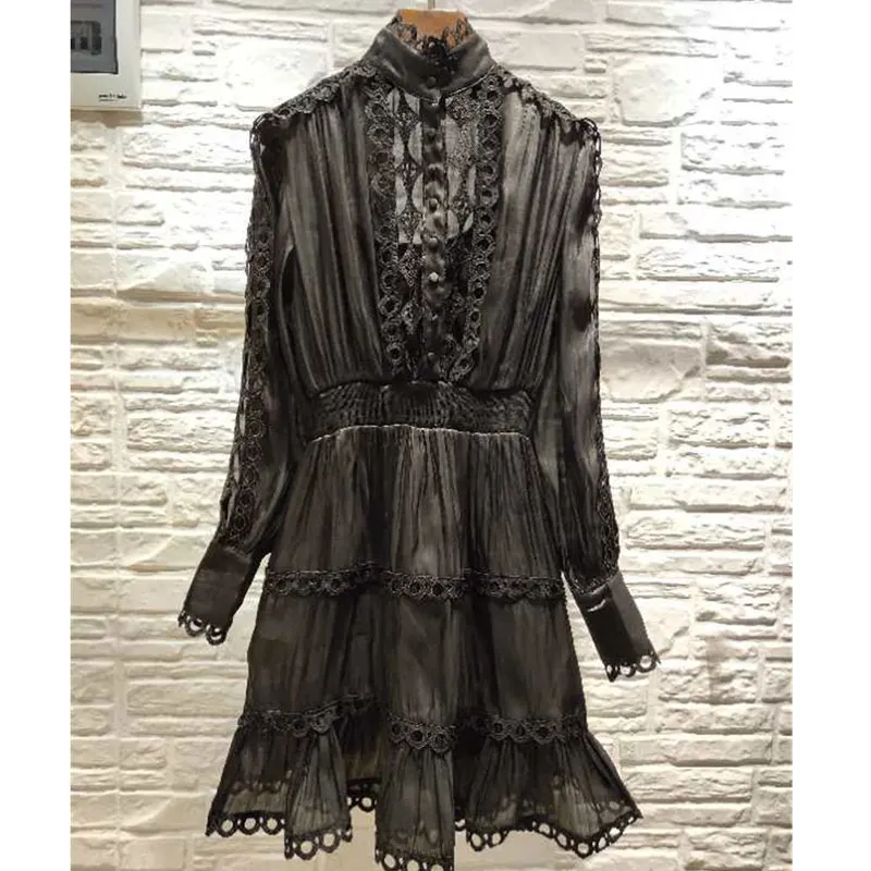 Высокое качество 2019 Элегантное открытое кружевное отдых пляж женское мини