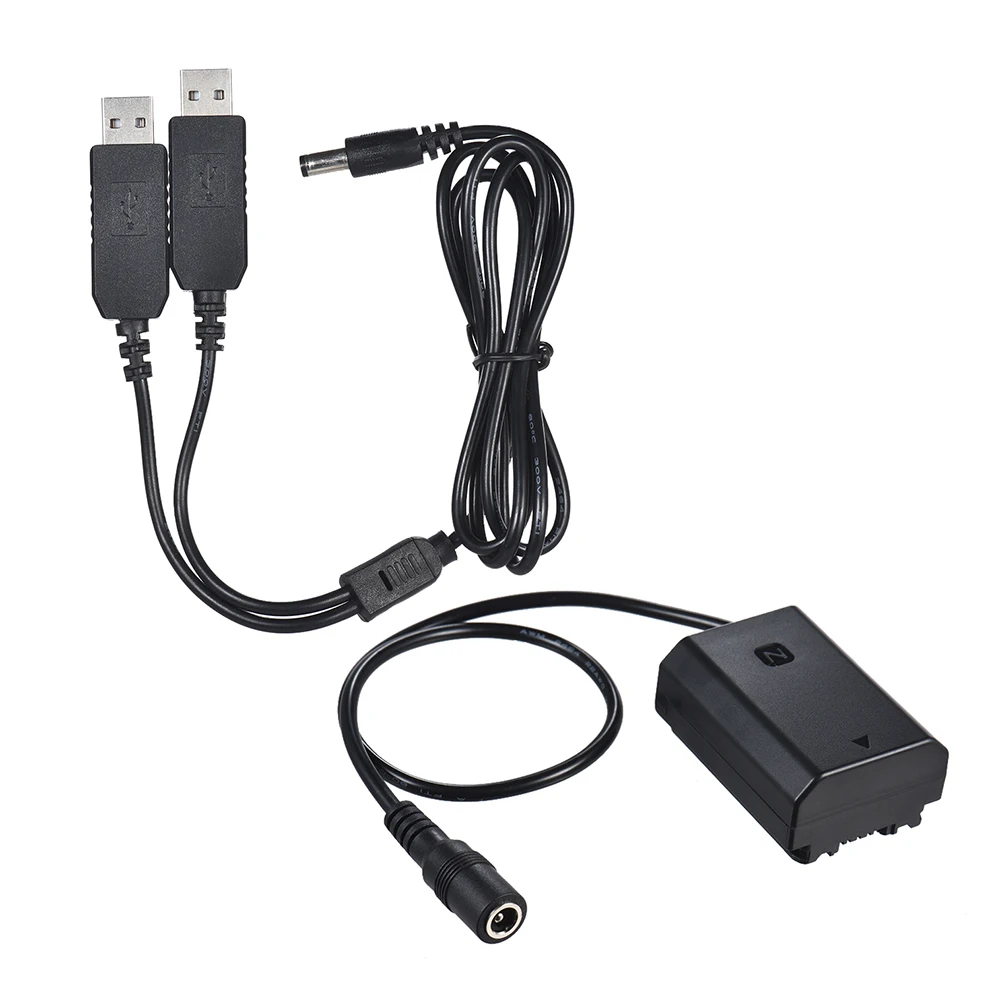 Адаптер постоянного тока Andoer двойной USB адаптер совместимый с аккумулятором для