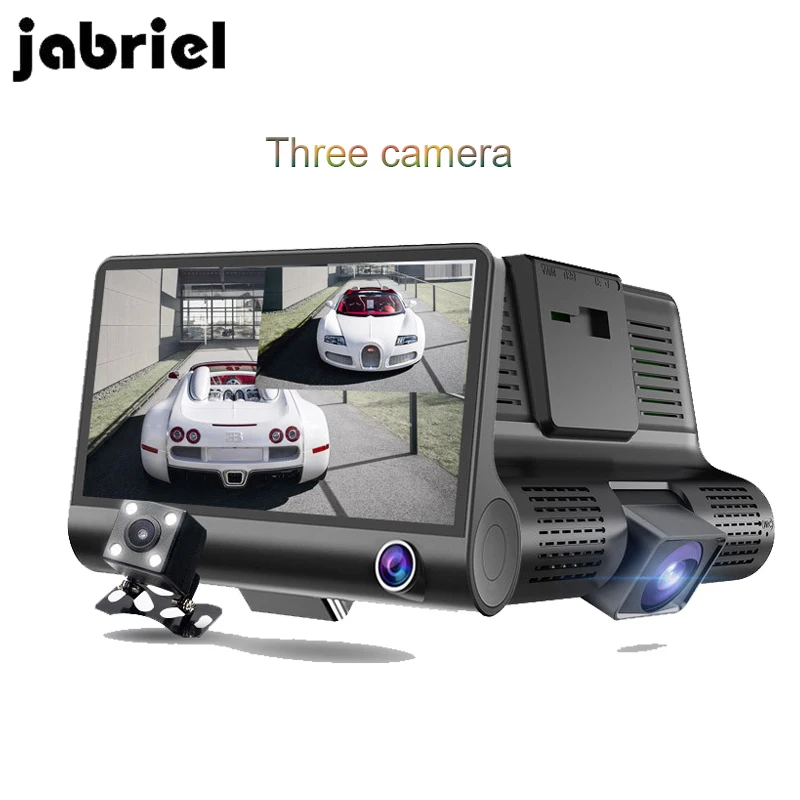 Видеорегистратор Jabriel с тремя камерами 4 0 дюйма IPS Full HD 1080P|Видеорегистраторы| |