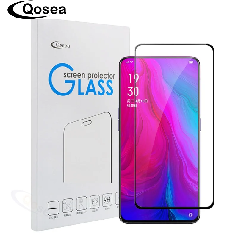 Qosea телефон экран протектор для OPPO Reno 10X Zoom закаленное стекло ультра тонкий 4D