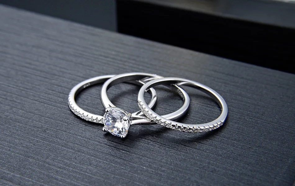 ORSA JEWELS, настоящее 925 пробы, серебряные женские обручальные кольца, кубический цирконий, Женское кольцо, Трендовое, подарок на день Святого Валентина, ювелирные изделия SR134