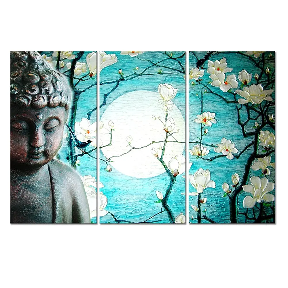3 шт. Настенная картина для гостиной|wall canvas|moon paintingbuddha painting |
