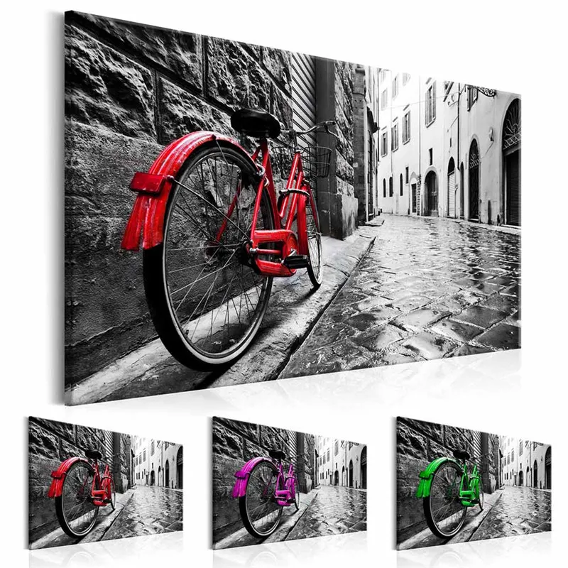 Печать на холсте Живопись для офиса Wall Art цельнокроеное платье ярко Цвет красный