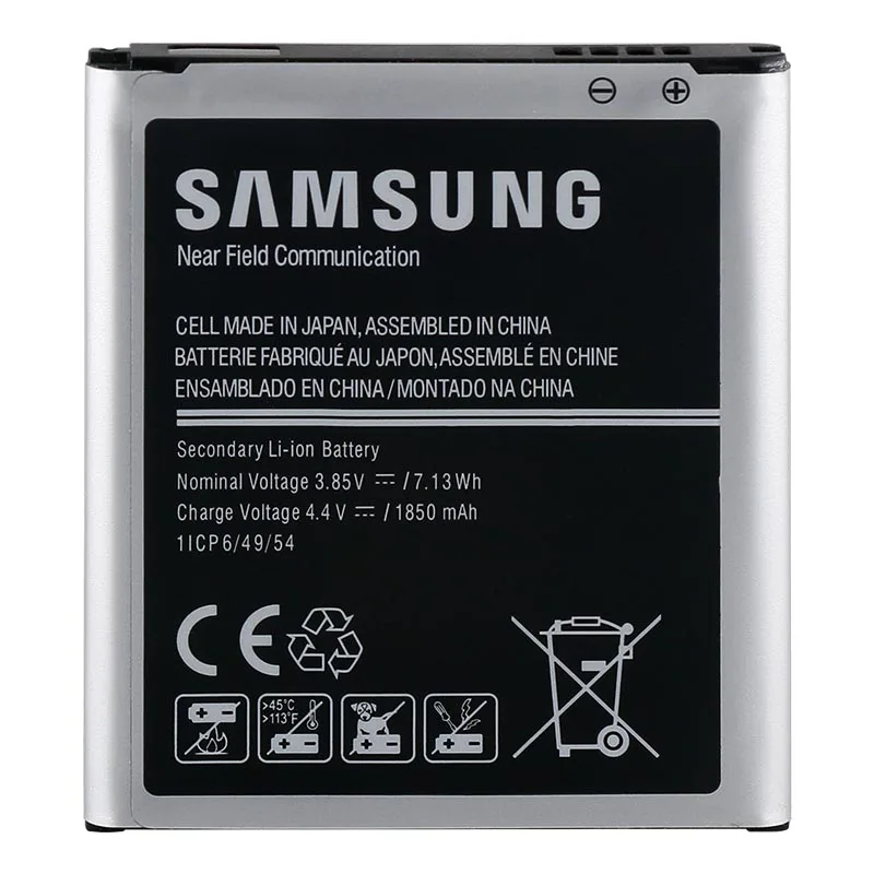 Оригинальный samsung Galaxy J1 (2015) Замена батареи J100 J100F J100H J100FN 4G 1850mAh EB BJ100BBE Аккумуляторы