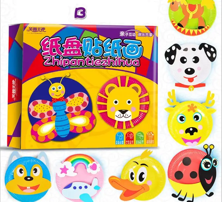 10 шт. Детские Мультяшные бумажные тарелки для творчества|toy teaser|toy microscopegift shop toys |