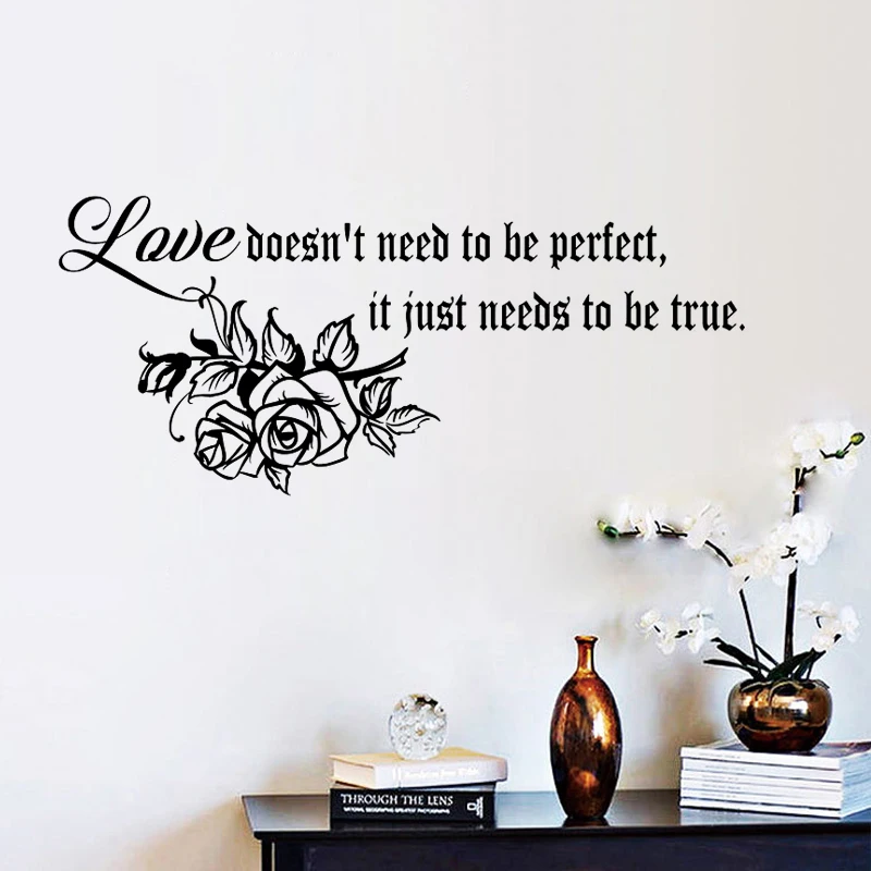 

Vinyl Wall Decal Stickers Quote Words Inspiring About Perfect True Love Letters Living room Bedroom Home Decor Art Mural JG4029