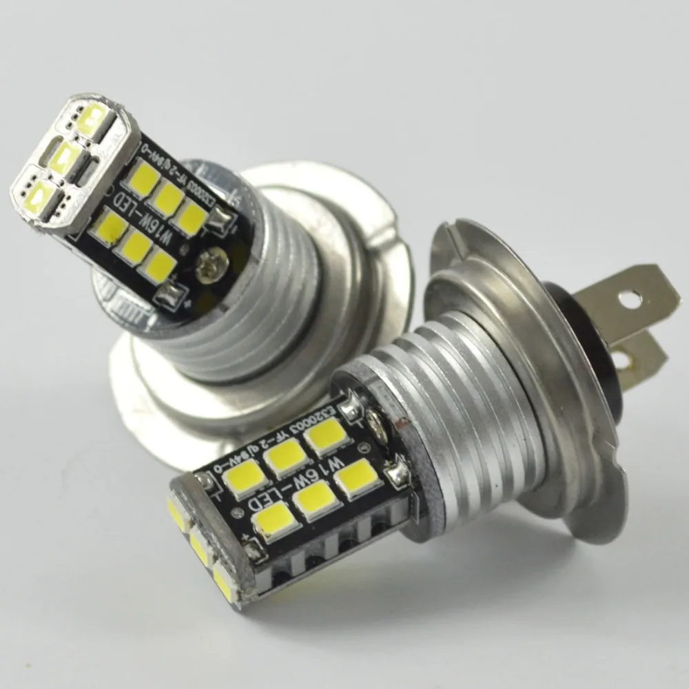 2 шт. Автомобильные противотуманные фары H7 15 SMD 2835 Светодиодные супер яркие белые
